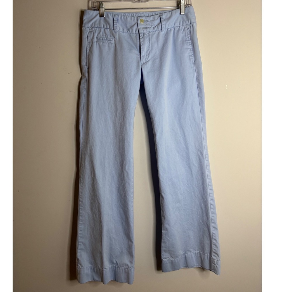 Gap Wide Leg Blue Chino Pants Women 4